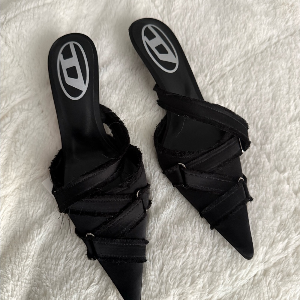 Diesel Strappy Kitten Heel Mules